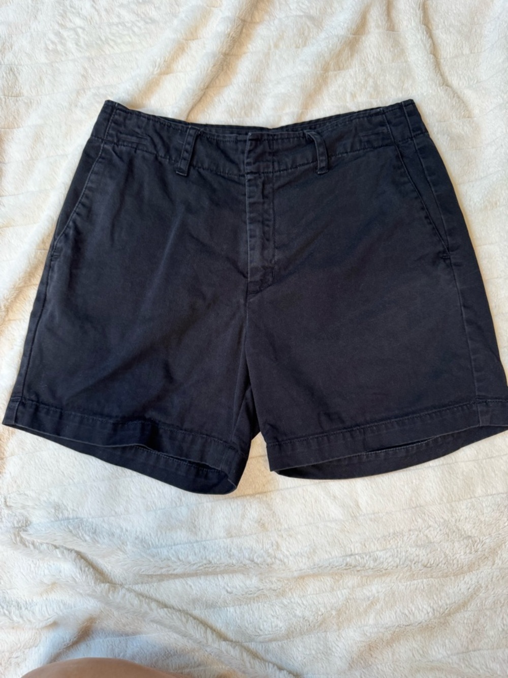 Calvin Klein Black Chino Shorts Size 2 Cotton Mid Rise Casual Classic - Picture 3 of 16